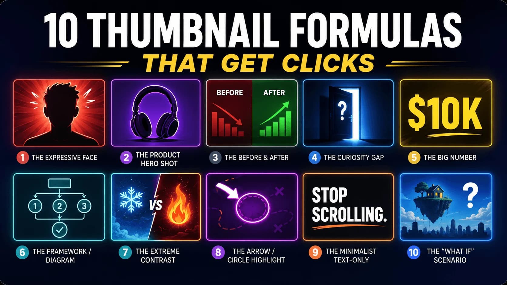 10 YouTube Thumbnail Formulas That Actually Get Clicks